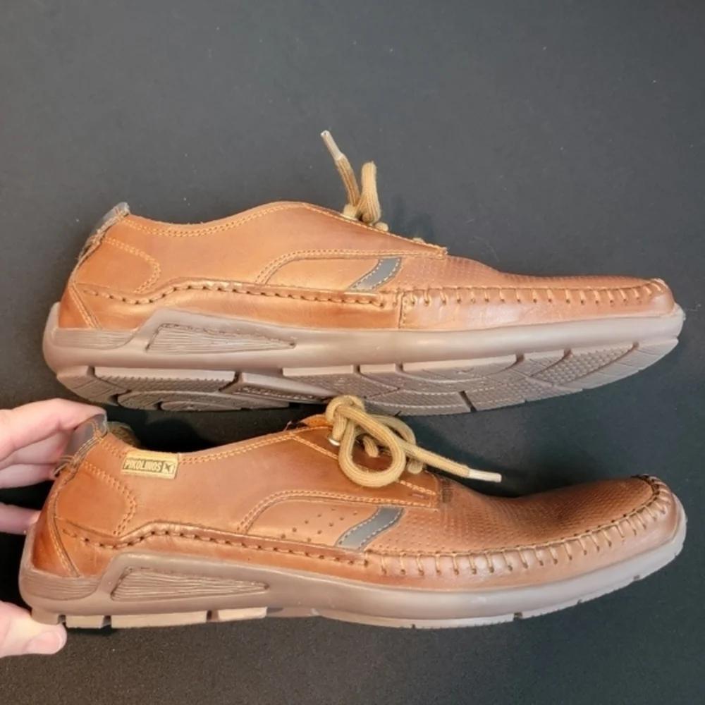 Pikolinos Cuero Brown Leather‎ Oxford Lace Up Flat Shoes EUR 40